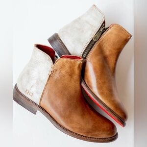 BED|STU Tan and Cream Ankle Boots